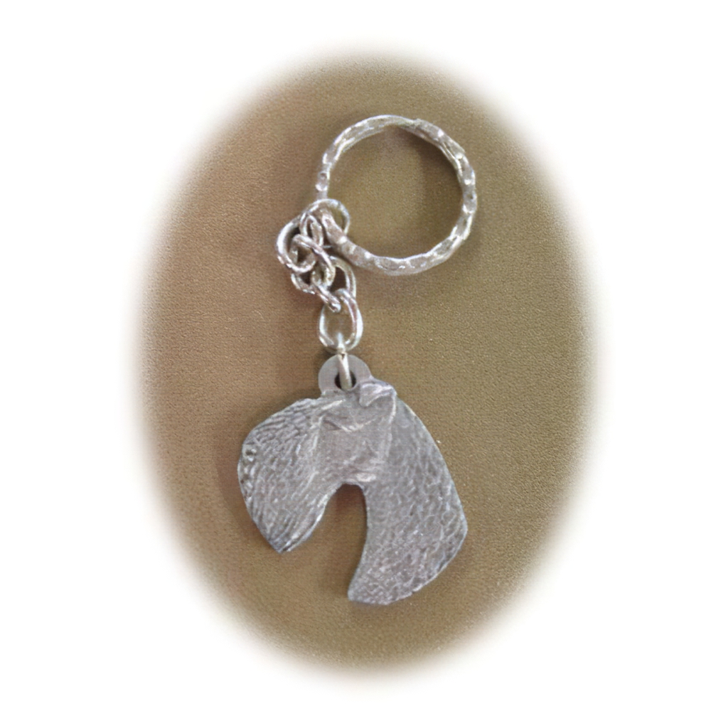 Pewter Key Chain I Love My Kerry Blue Terrier