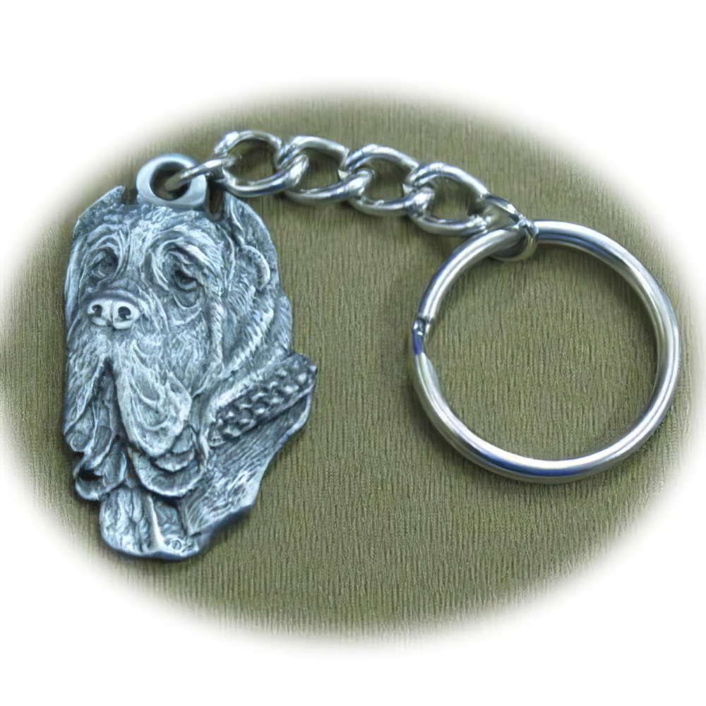 Pewter Key Chain I Love My Mastino Napoletano