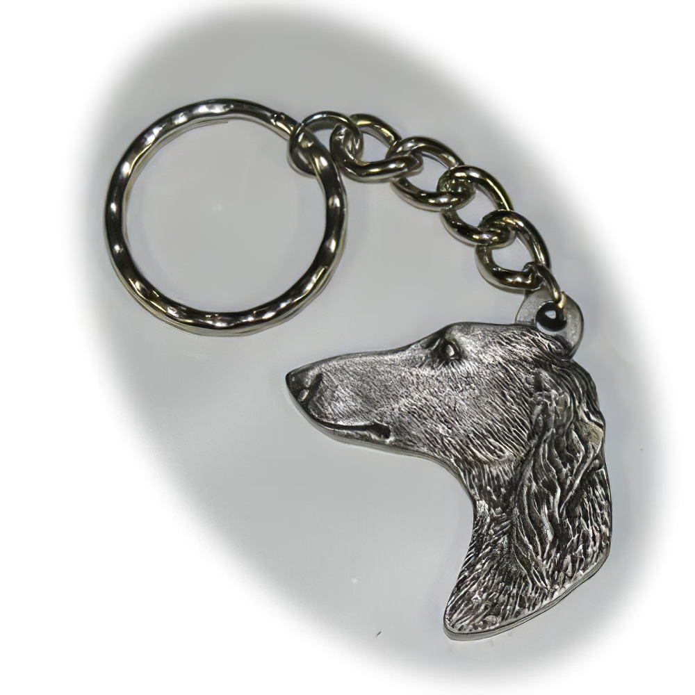 Pewter Key Chain I Love My Saluki