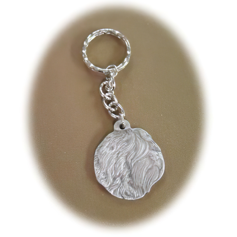 Pewter Key Chain I Love My Tibetan Terrier