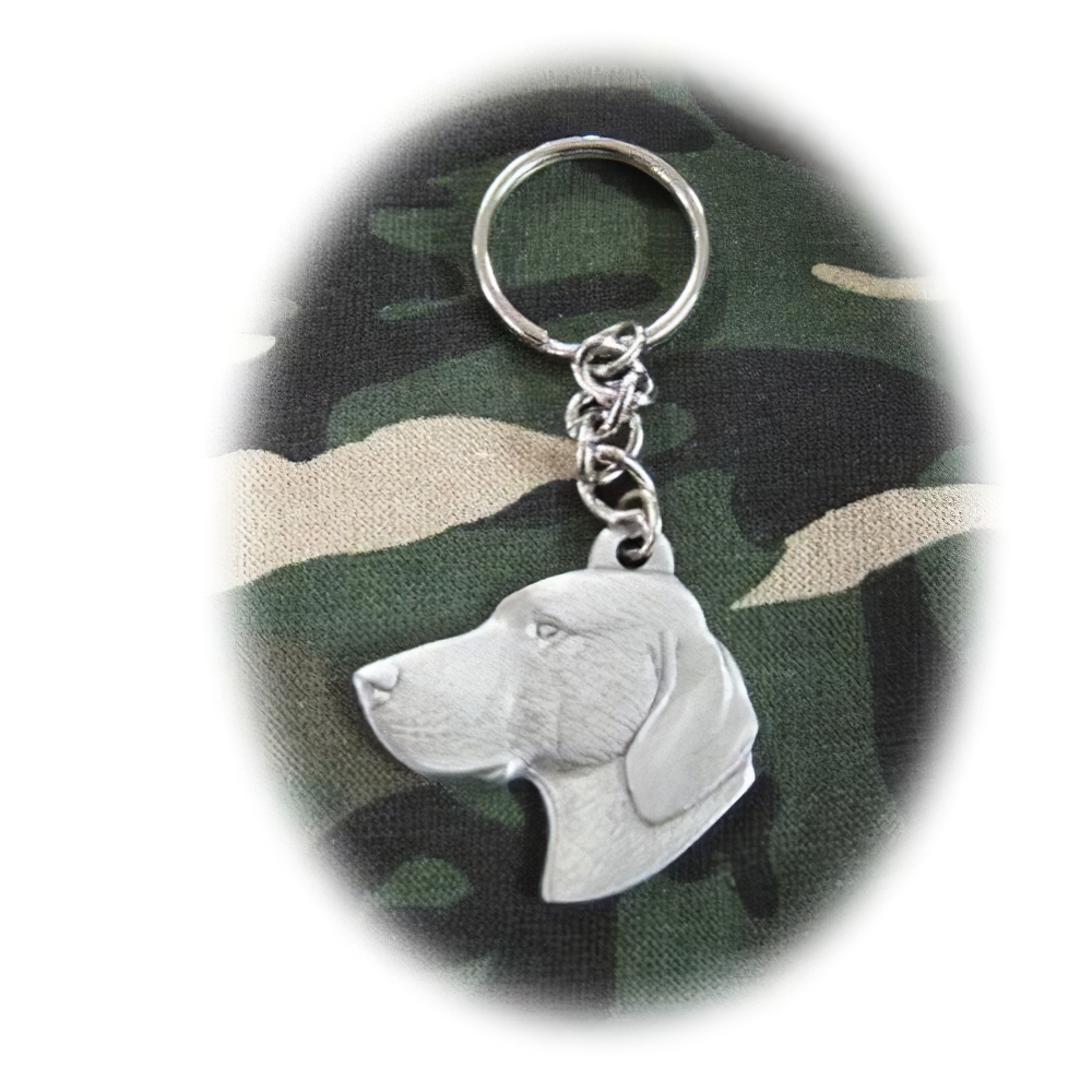 Pewter Key Chain I Love My Vizsla