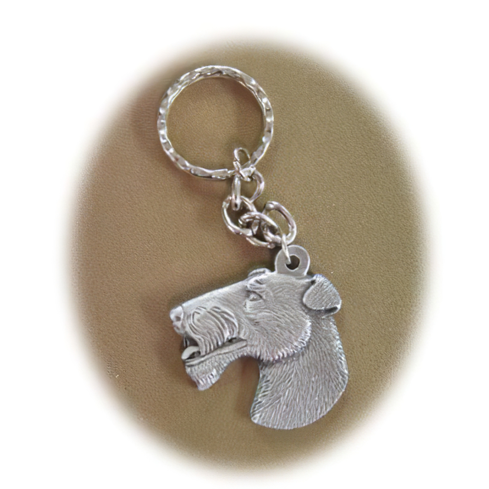 Pewter Key Chain I Love My Wire Haired Fox Terrier
