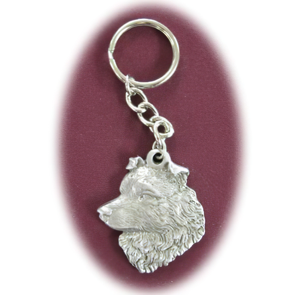 Pewter Key Chain I Love My Australian Shepherd