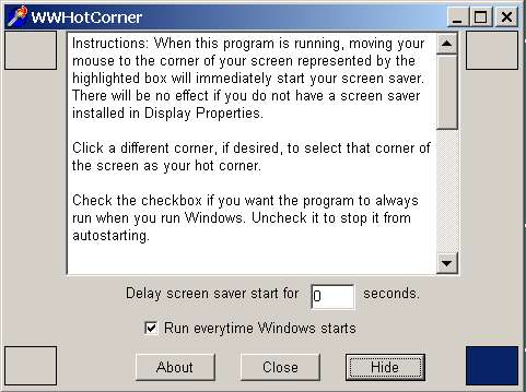 wwhotcorner dialog